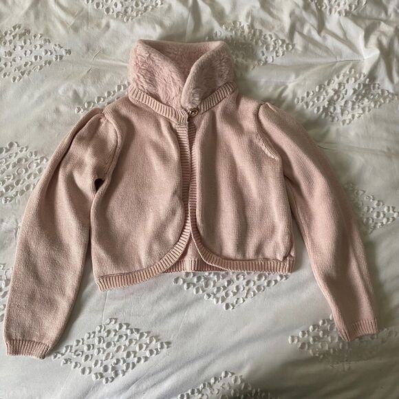 Gymboree Faux Fur Shrub Vest Girls 3T Pink Winter Cozy Party Holiday Dressy - Picture 2 of 5